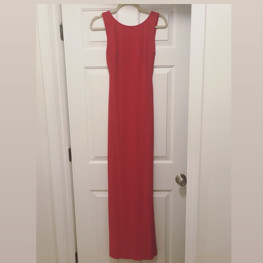 Red Maxi Dress | fitted | scoop back